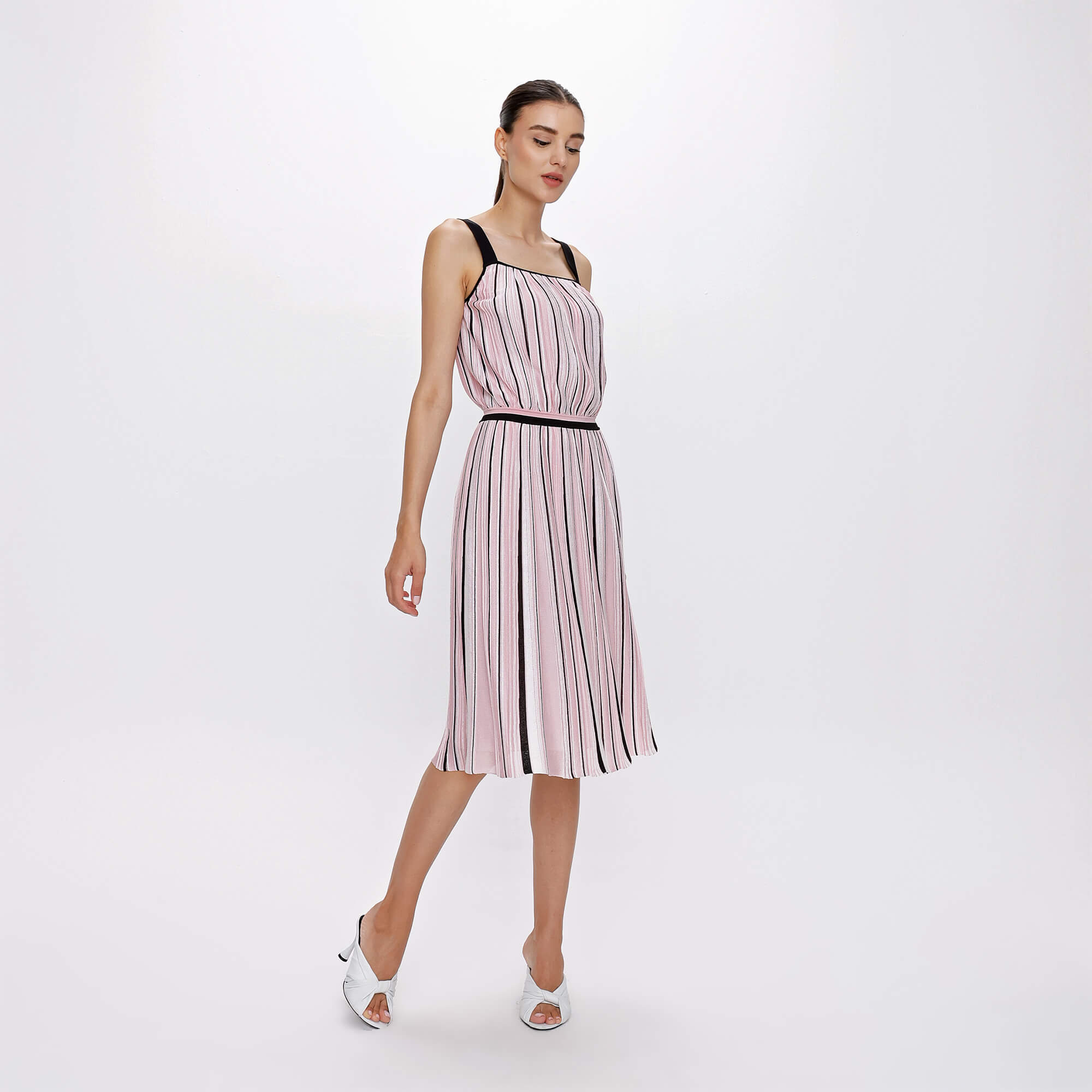 Missoni - Pink&Black Striped Thick Strap Dress